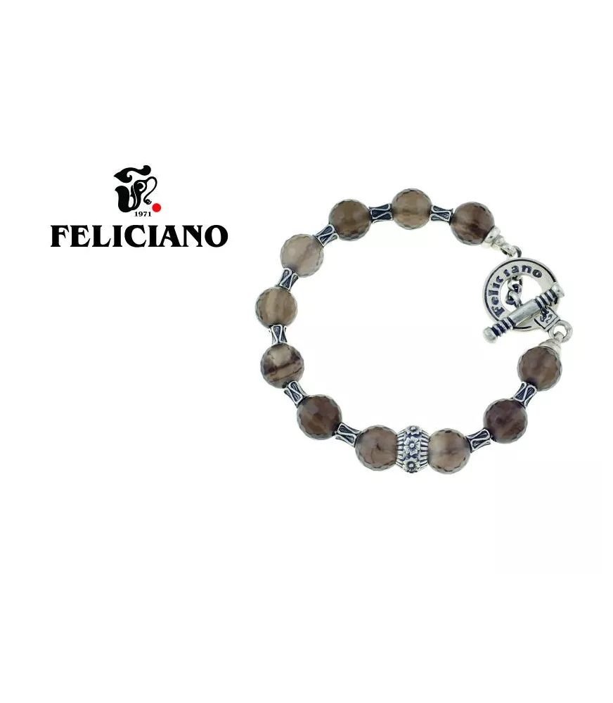 PULSERA PIEDRA NATURAL Y PLATA