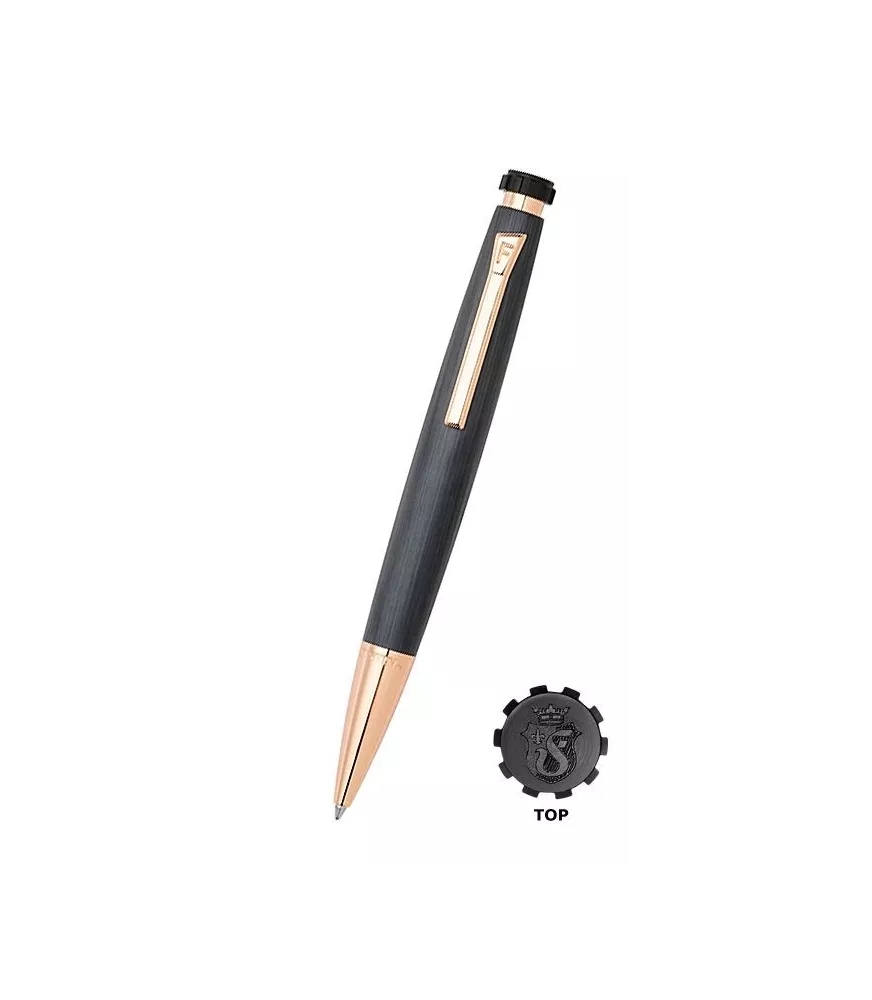 Bolígrafo cromado oro rosa y azul Festina Chrono Bike.