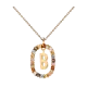 Collar P D Paola, letra B, con baño de oro de 18k.
