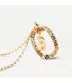 Collar P D Paola, letra B, con baño de oro de 18k.
