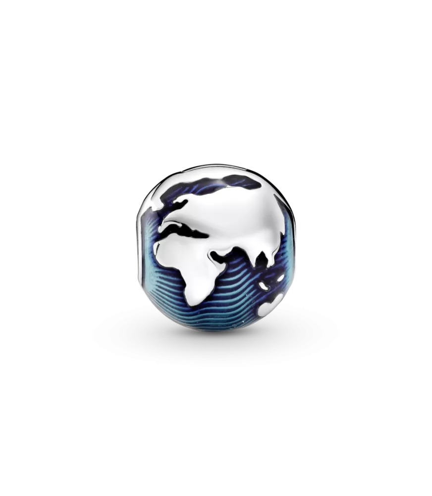 Clip en plata de ley Globo Azul