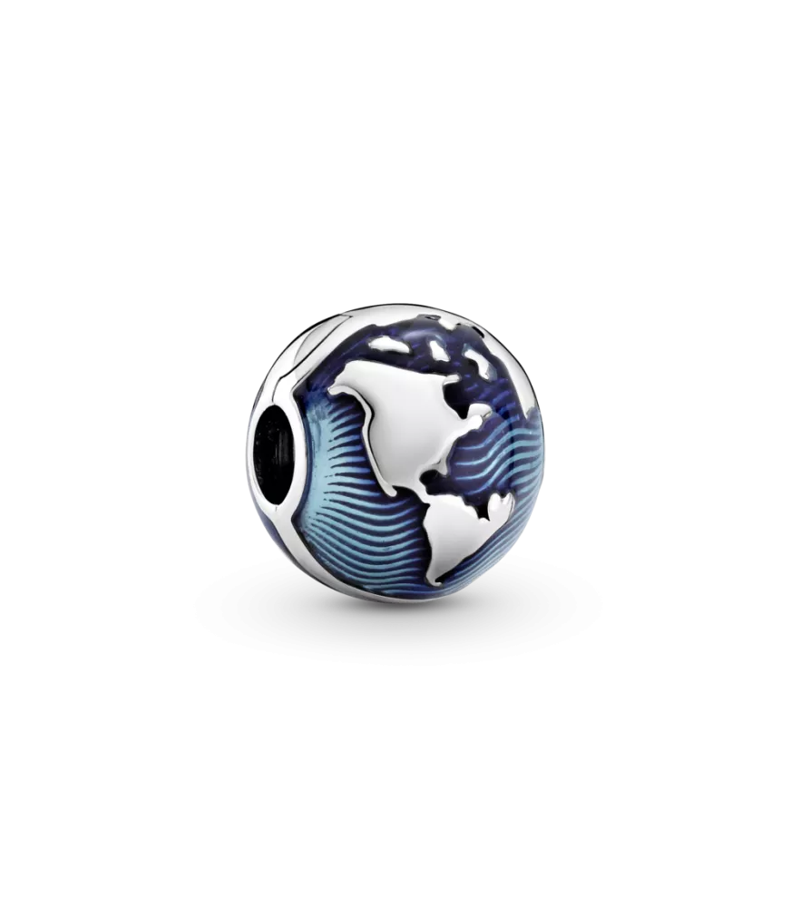 Clip en plata de ley Globo Azul