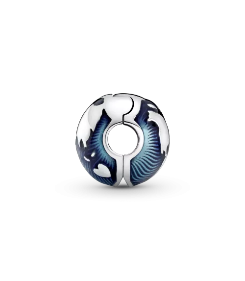 Clip en plata de ley Globo Azul