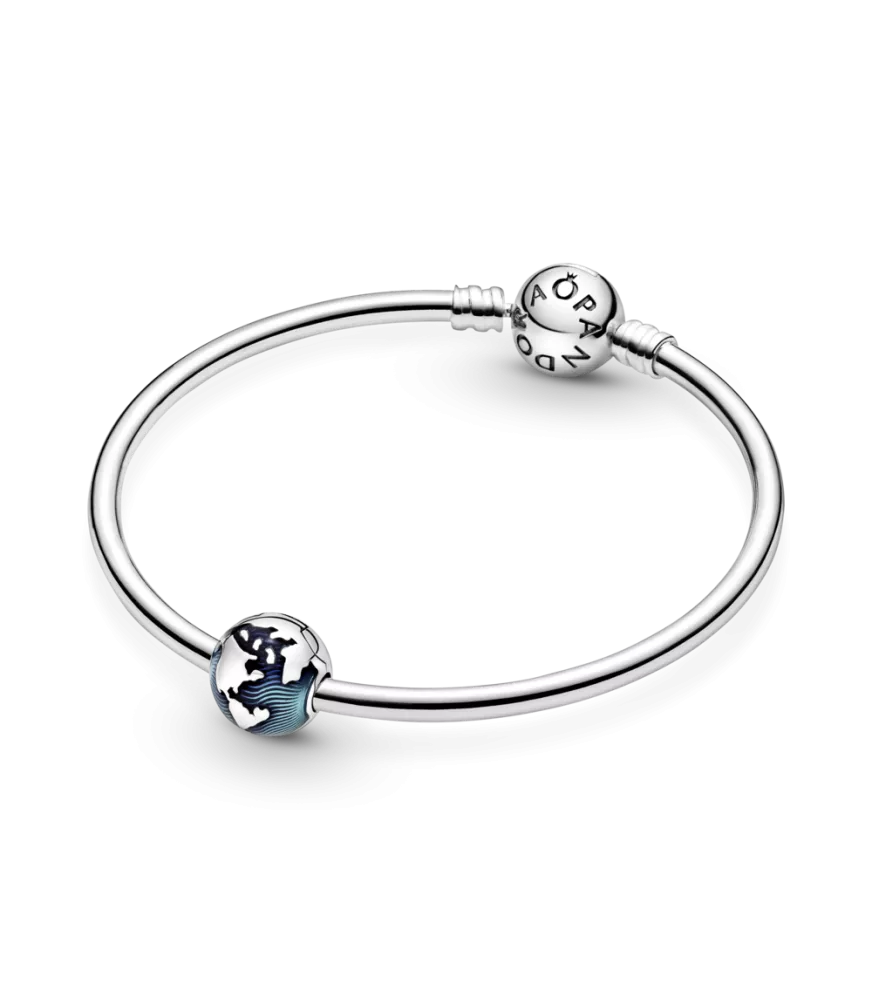 Clip en plata de ley Globo Azul