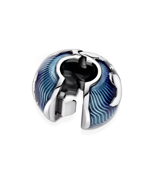 Clip en plata de ley Globo Azul