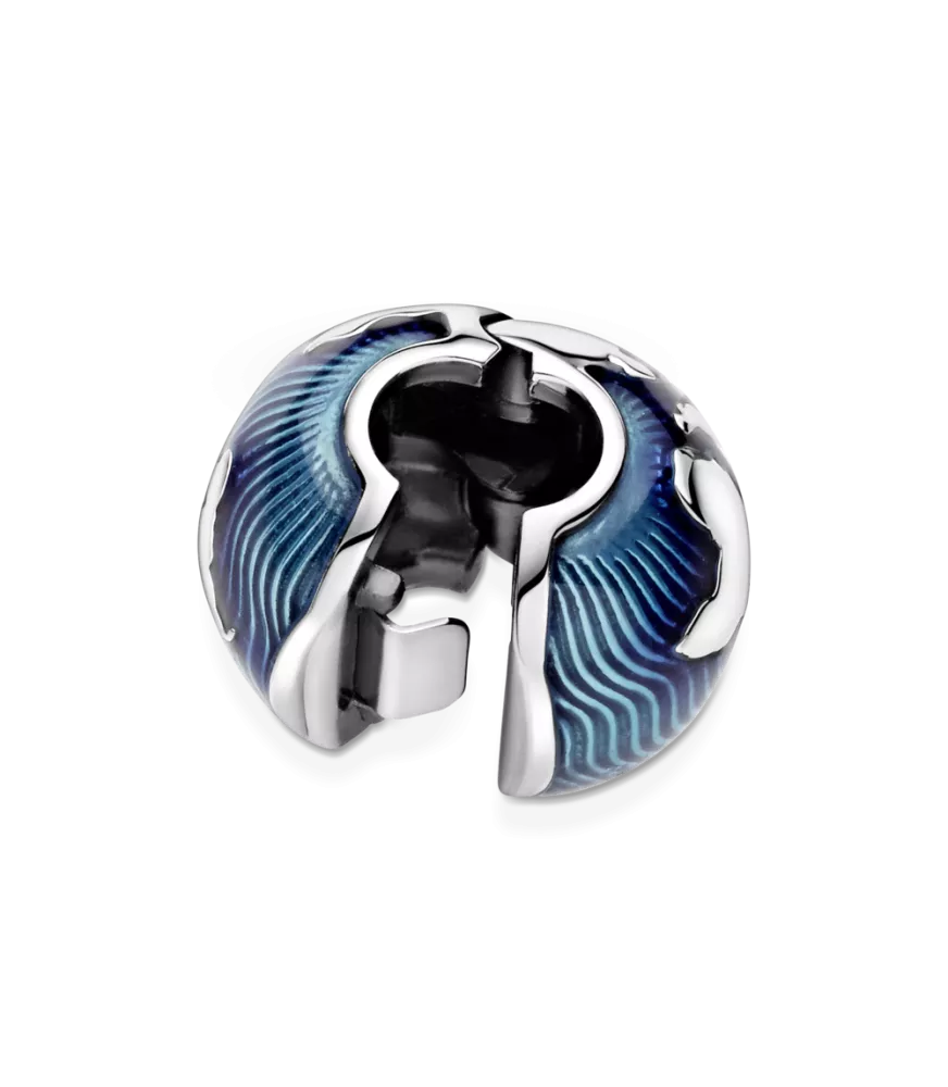 Clip en plata de ley Globo Azul