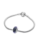 Charm en plata de ley Cristal de Murano Azul Oscuro