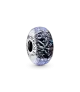 Charm en plata de ley Cristal de Murano Azul Oscuro