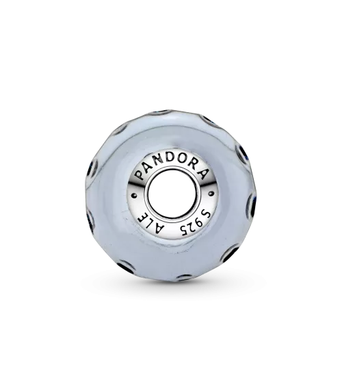 Charm en plata de ley Cristal de Murano Azul Oscuro