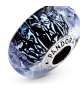Charm en plata de ley Cristal de Murano Azul Oscuro