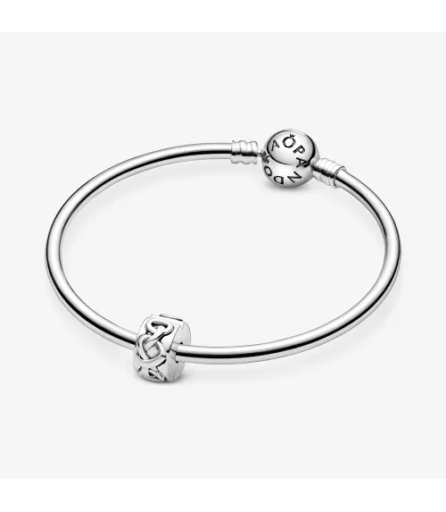 Clip en plata de ley Corazones Anudados