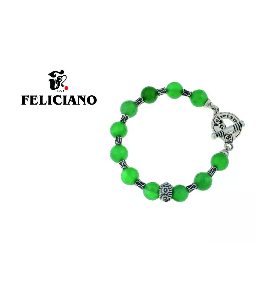 PULSERA PIEDRA NATURAL Y PLATA