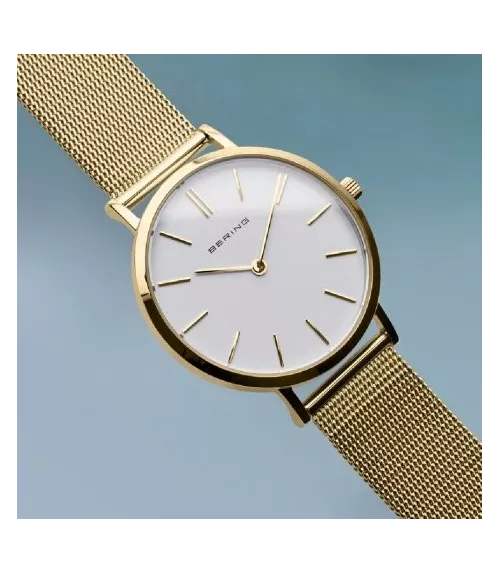 Reloj Bering mujer clásico y minimalista Oro puro 14134-331 