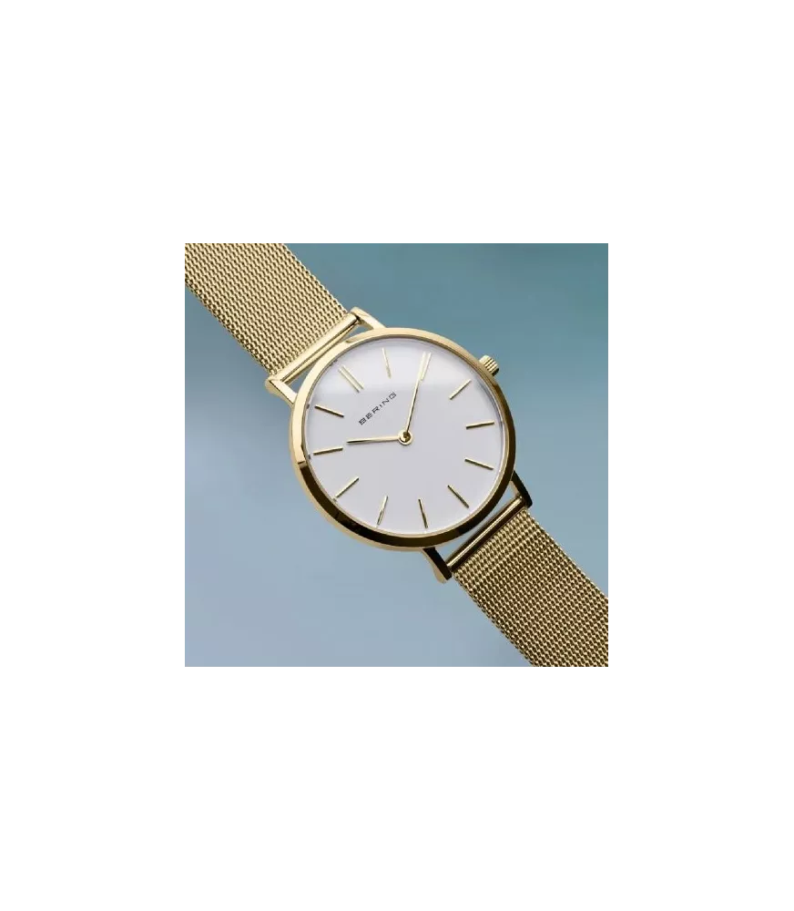 Reloj Bering mujer clásico y minimalista Oro puro 14134-331 