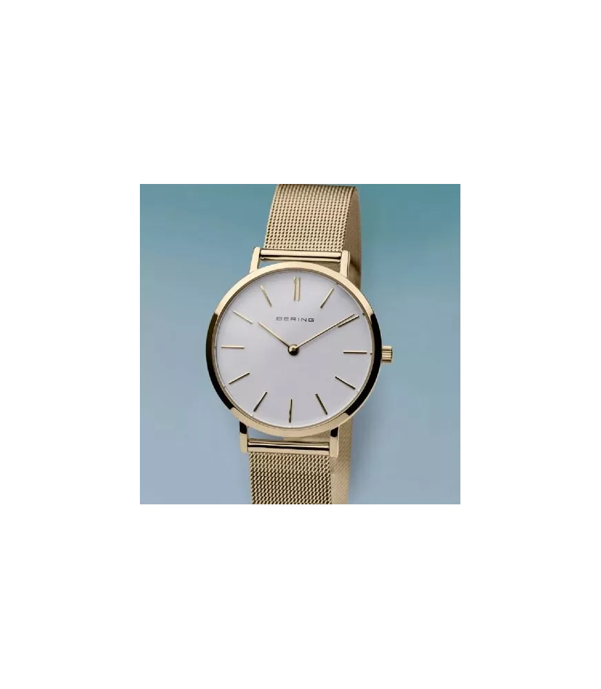Reloj Bering mujer clásico y minimalista Oro puro 14134-331 