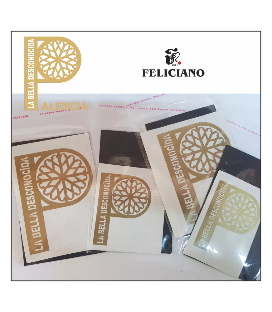 Pegatina Vinilo P de Palencia, 10 x 7.5 cm