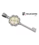 Colgante Llave grande en plata y oro, La bella desconocida