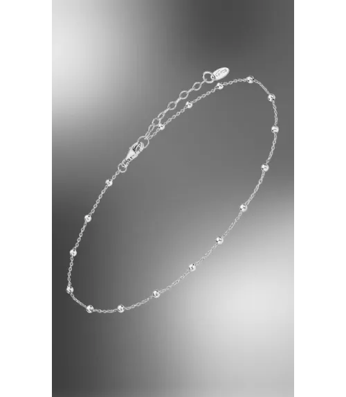 Tobillera Lotus Silver Anklets, en plata 925 rodiada