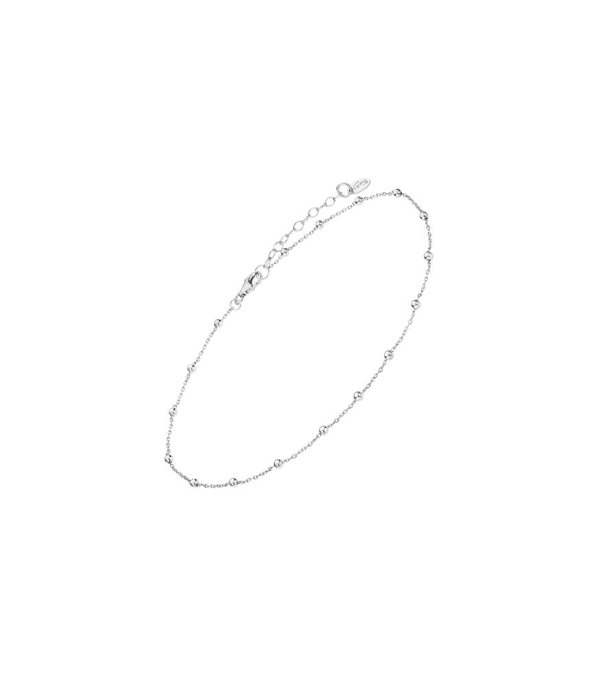 Tobillera Lotus Silver Anklets, en plata 925 rodiada