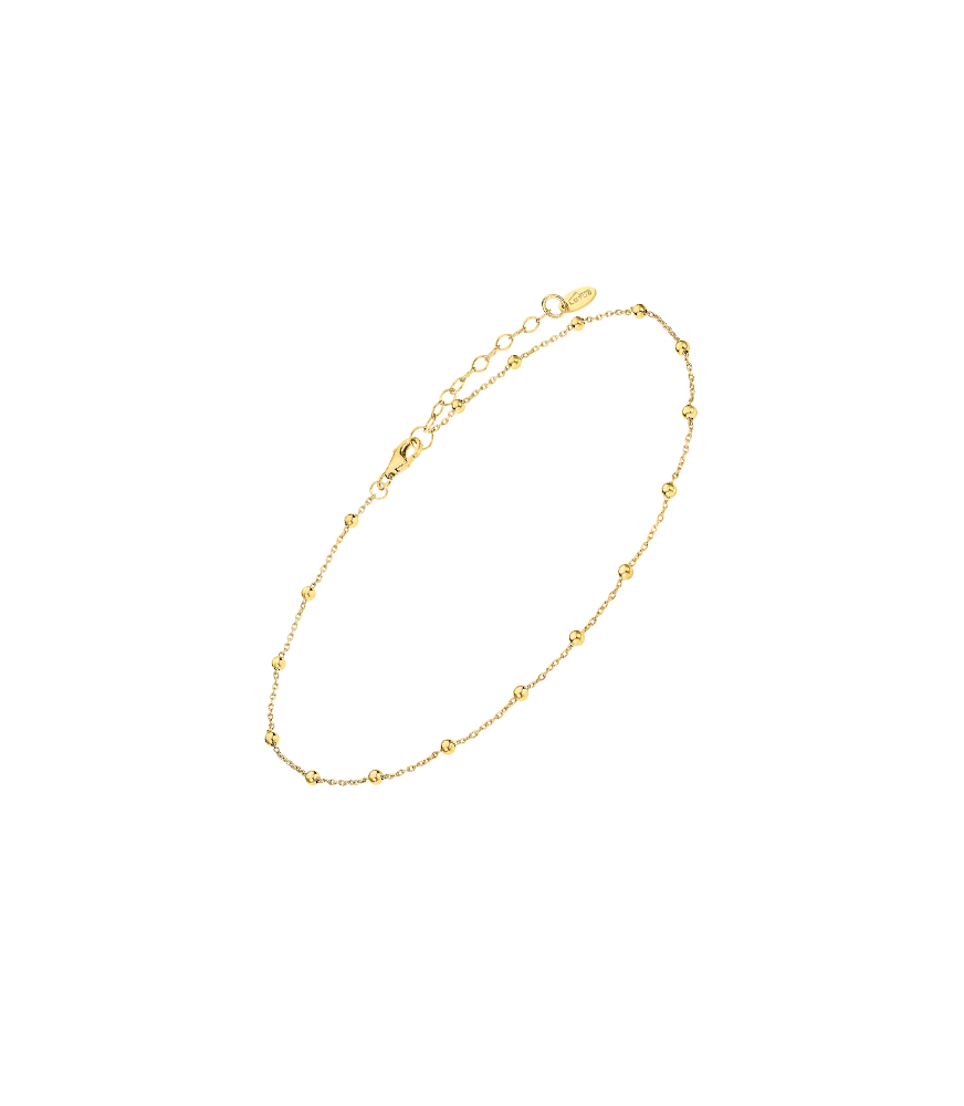 Tobillera Lotus Silver Anklets, en plata 925 bañada en oro amarillo.