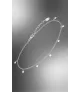 Tobillera Lotus Silver Anklets, estrellas, en plata 925 milésimas