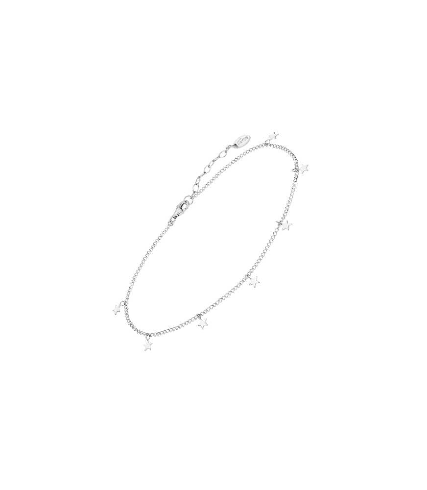 Tobillera Lotus Silver Anklets, estrellas, en plata 925 milésimas