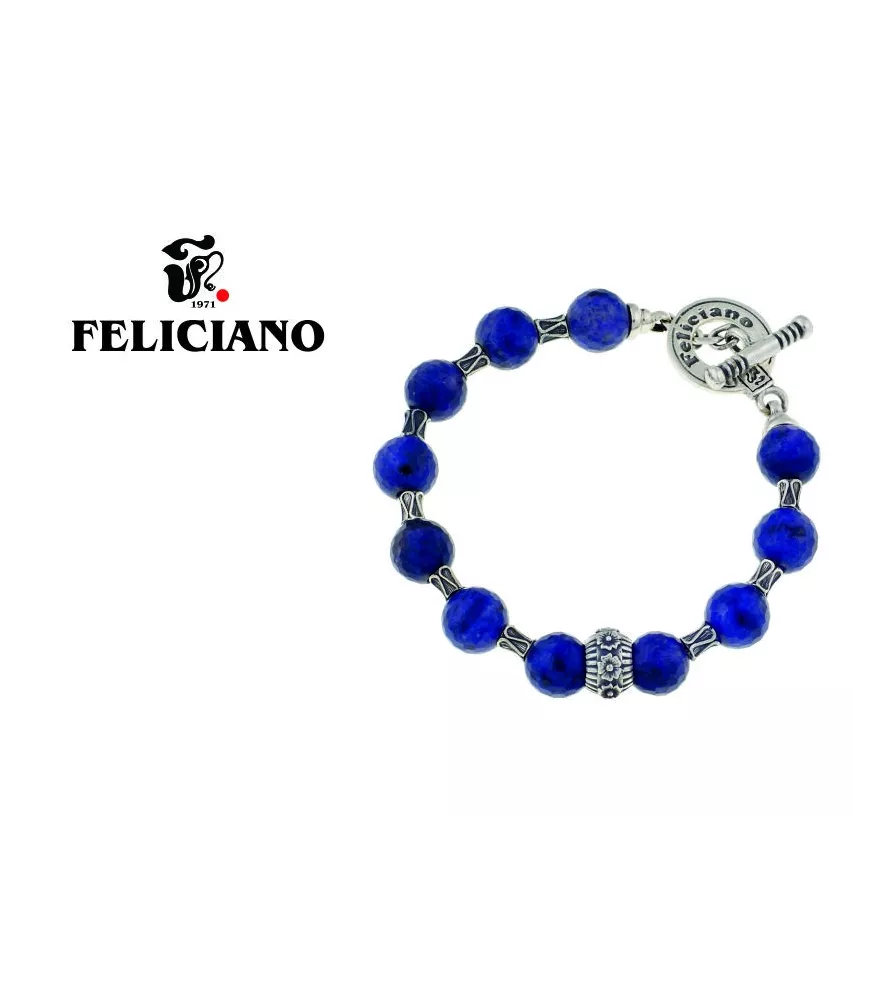 PULSERA PIEDRA NATURAL Y PLATA
