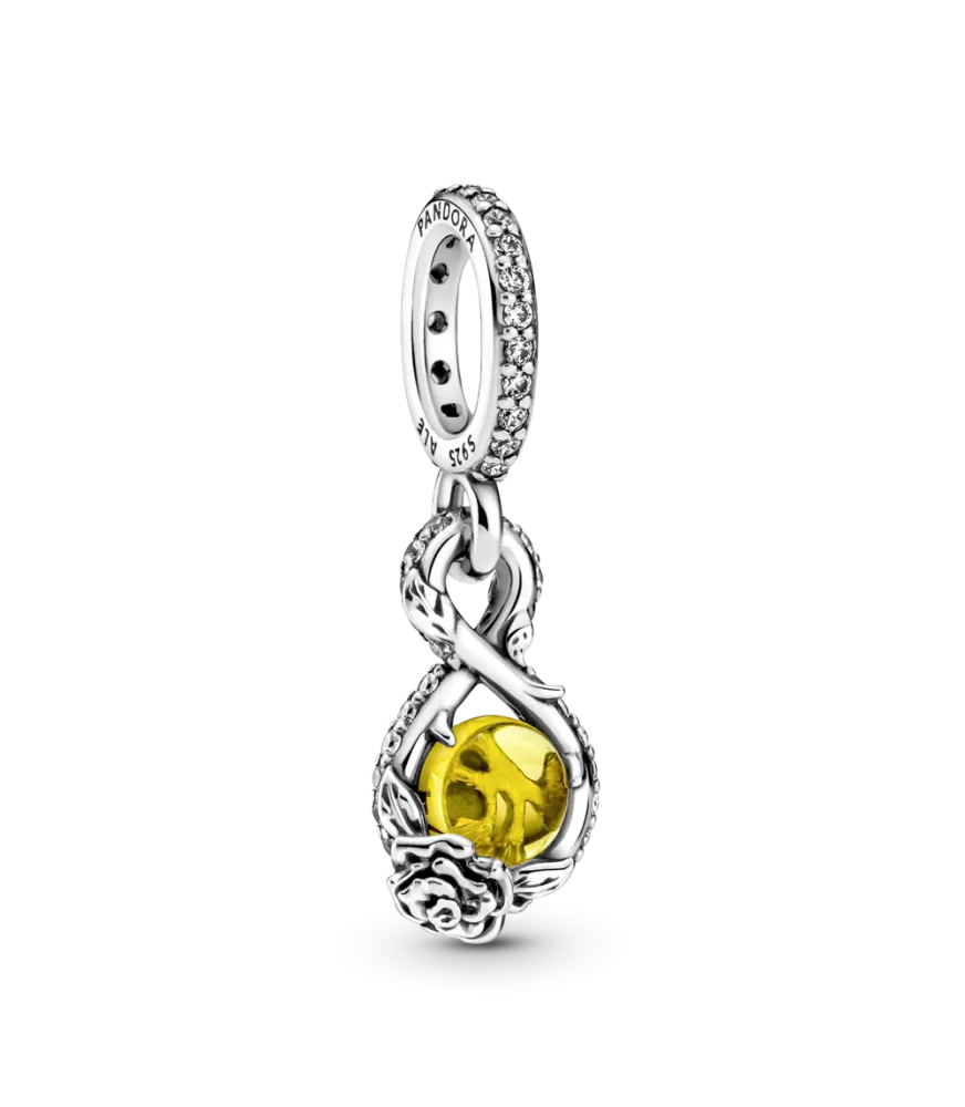 Charm Colgante en plata de ley Infinito & Rosa Bella de Disney