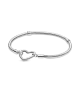 Pulsera Pandora Moments en plata de ley Cadena de Serpiente Cierre Corazón 