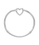 Pulsera Pandora Moments en plata de ley Cadena de Serpiente Cierre Corazón 