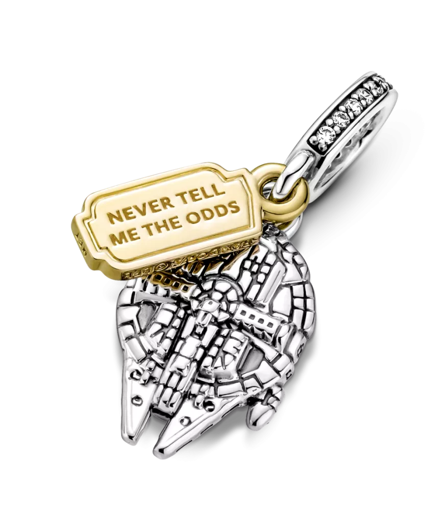 Charm Colgante en plata de ley Halcón Milenario de Star Wars