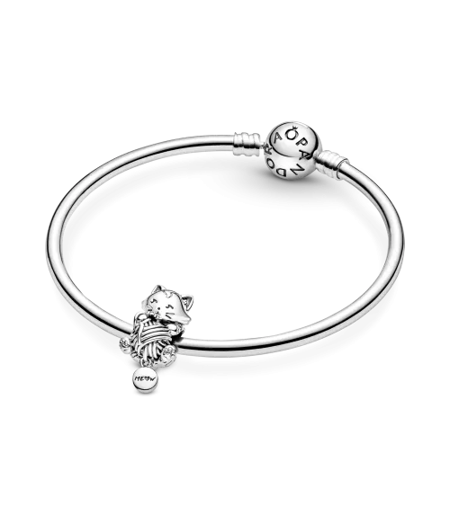 Charm en plata de ley Gatito & Ovillo de Lana