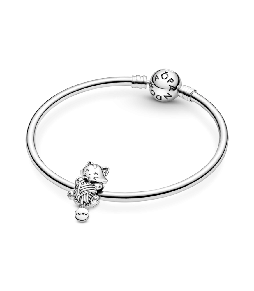 Charm en plata de ley Gatito & Ovillo de Lana