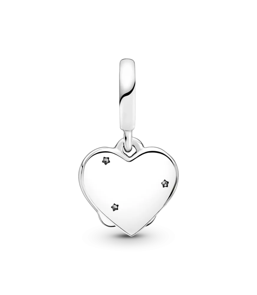 Charm Colgante en plata de ley Gatos & Corazones