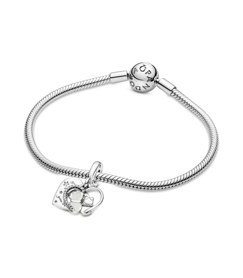 Charm Colgante en plata de ley Gatos & Corazones