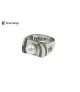 Anillo de plata y perla rectangular