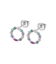 Pendientes Lotus Silver LP3246-4/1 con circonitas de colores.