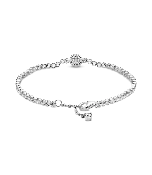 Pulsera en Plata de Ley Tennis Halo Brillante