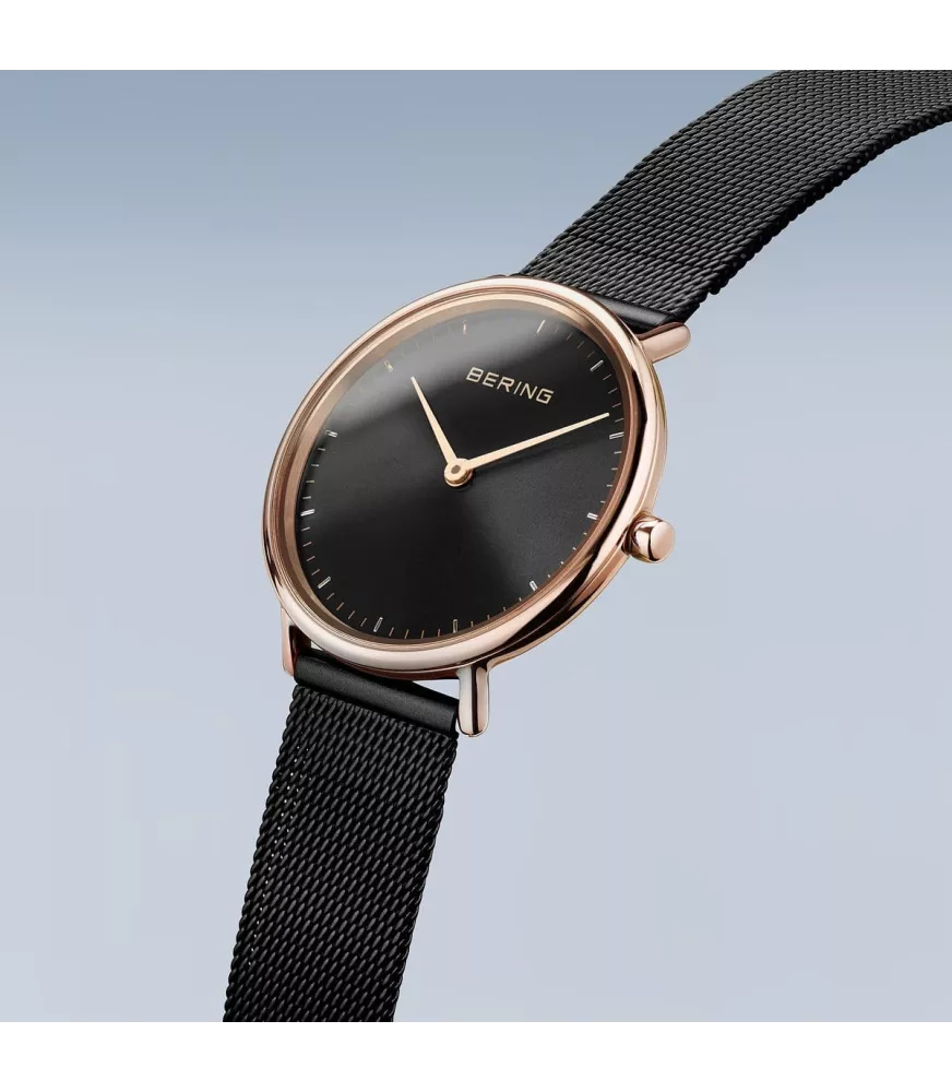Reloj Bering Ultraslim negro 15729-166