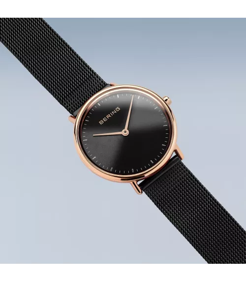 Reloj Bering Ultraslim negro 15729-166