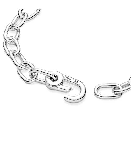 Pulsera en plata de ley Cadena de Eslabones Cierre Mosquetón Pandora ME