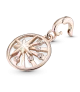 Medallón con recubrimiento en oro rosa de 14k Rayos de Vida Pandora ME