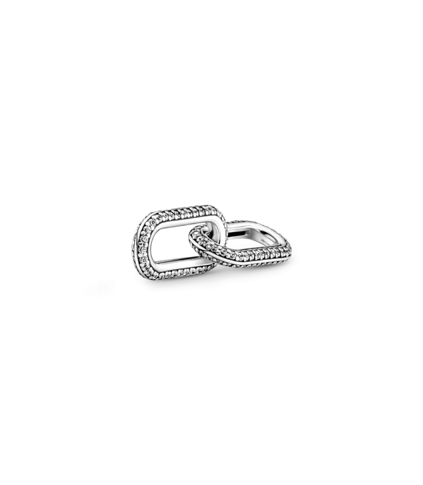 Link Doble en plata de ley Pandora ME en Pavé