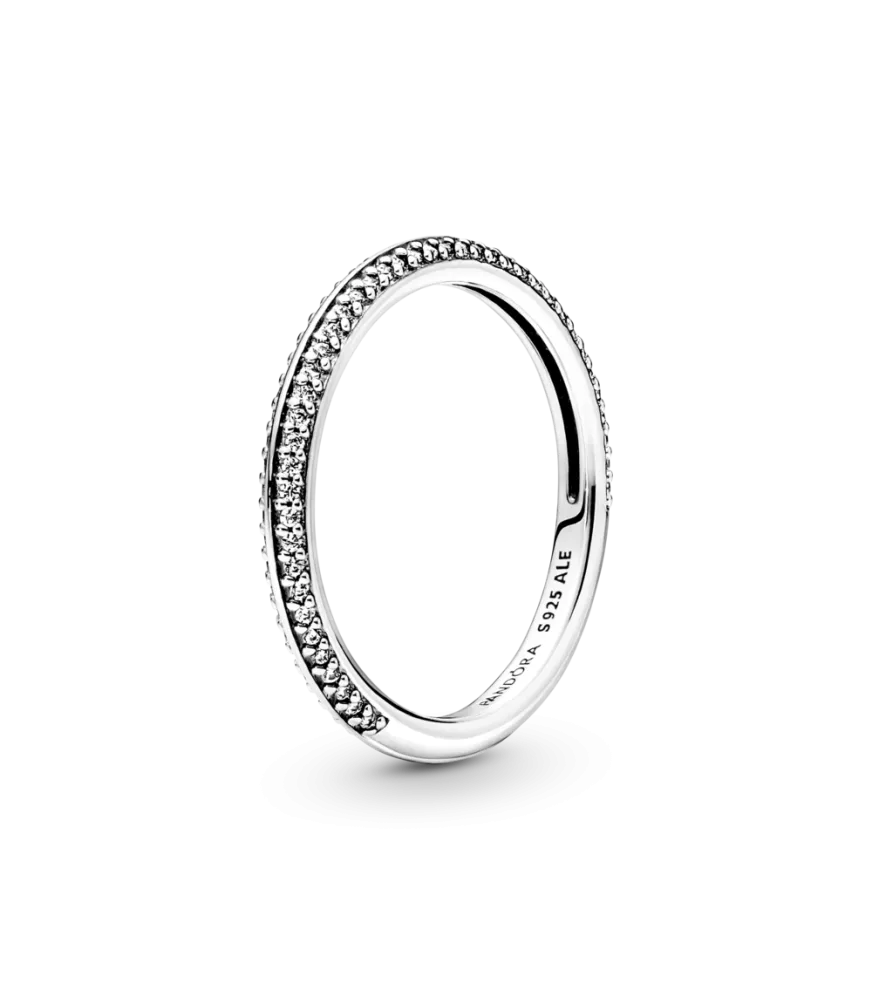 Anillo en plata de ley en Pavé Brillante Pandora ME