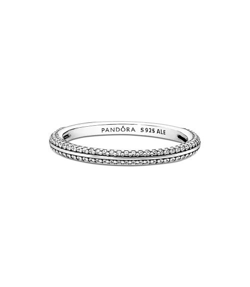 Anillo en plata de ley en Pavé Brillante Pandora ME
