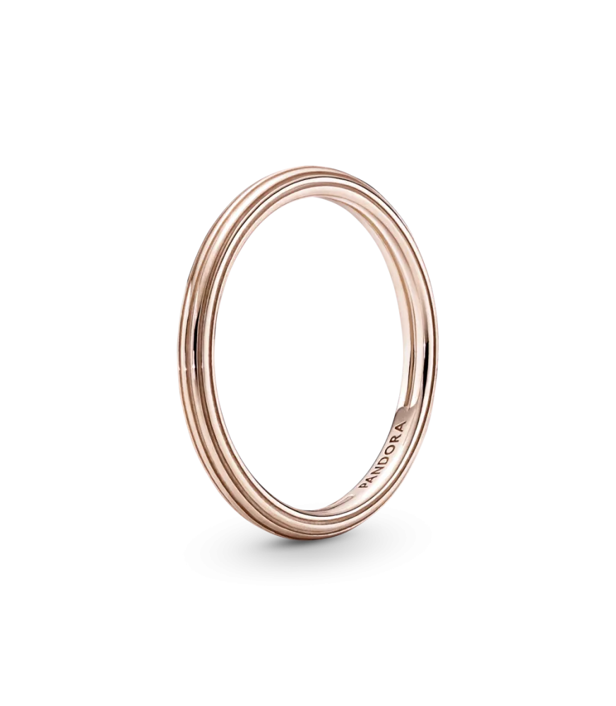 Anillo con recubrimiento en oro rosa de 14k Línea Pandora ME