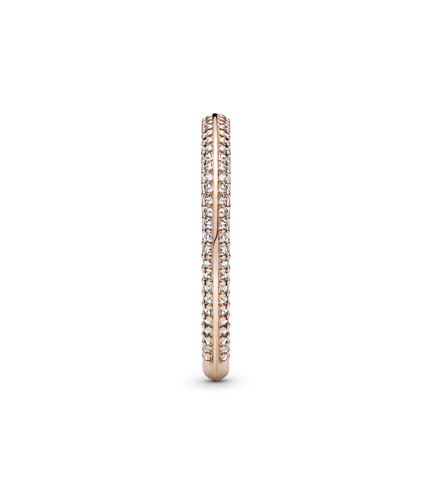 Anillo con recubrimiento en oro rosa de 14k en Pavé Brillante Pandora ME