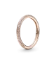 Anillo con recubrimiento en oro rosa de 14k en Pavé Brillante Pandora ME