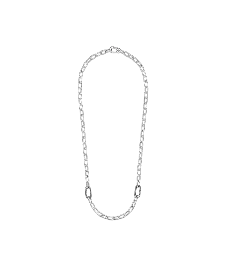 Collar de Eslabones en plata de ley Cierre Mosquetón Pandora ME