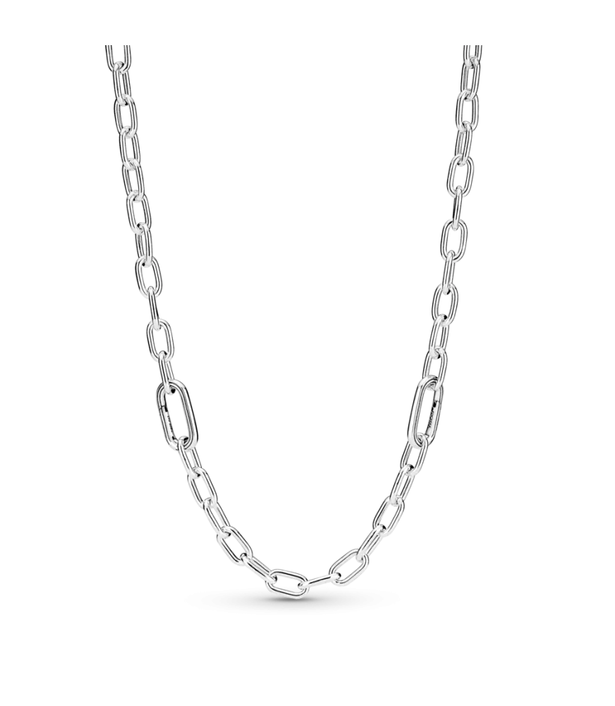 Collar de Eslabones en plata de ley Cierre Mosquetón Pandora ME